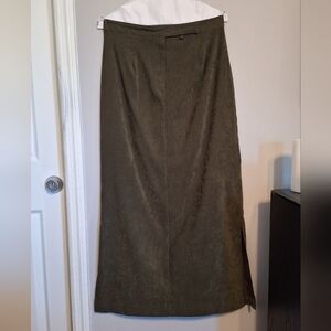 David Paul Everyday Neutral Olive Green Maxi Skirt